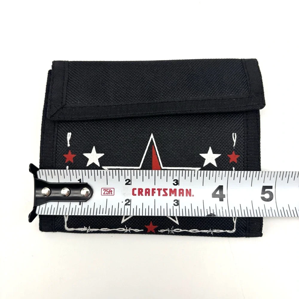 NEW Vintage Y2K X-Brand Nautical Star Barbed Wire Men's Bifold Wallet 4.75x3.75